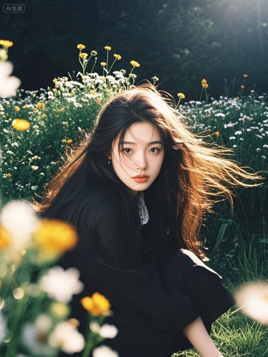 她眼角滑落的，是悲伤还是星辰的碎片？伸手接住它。