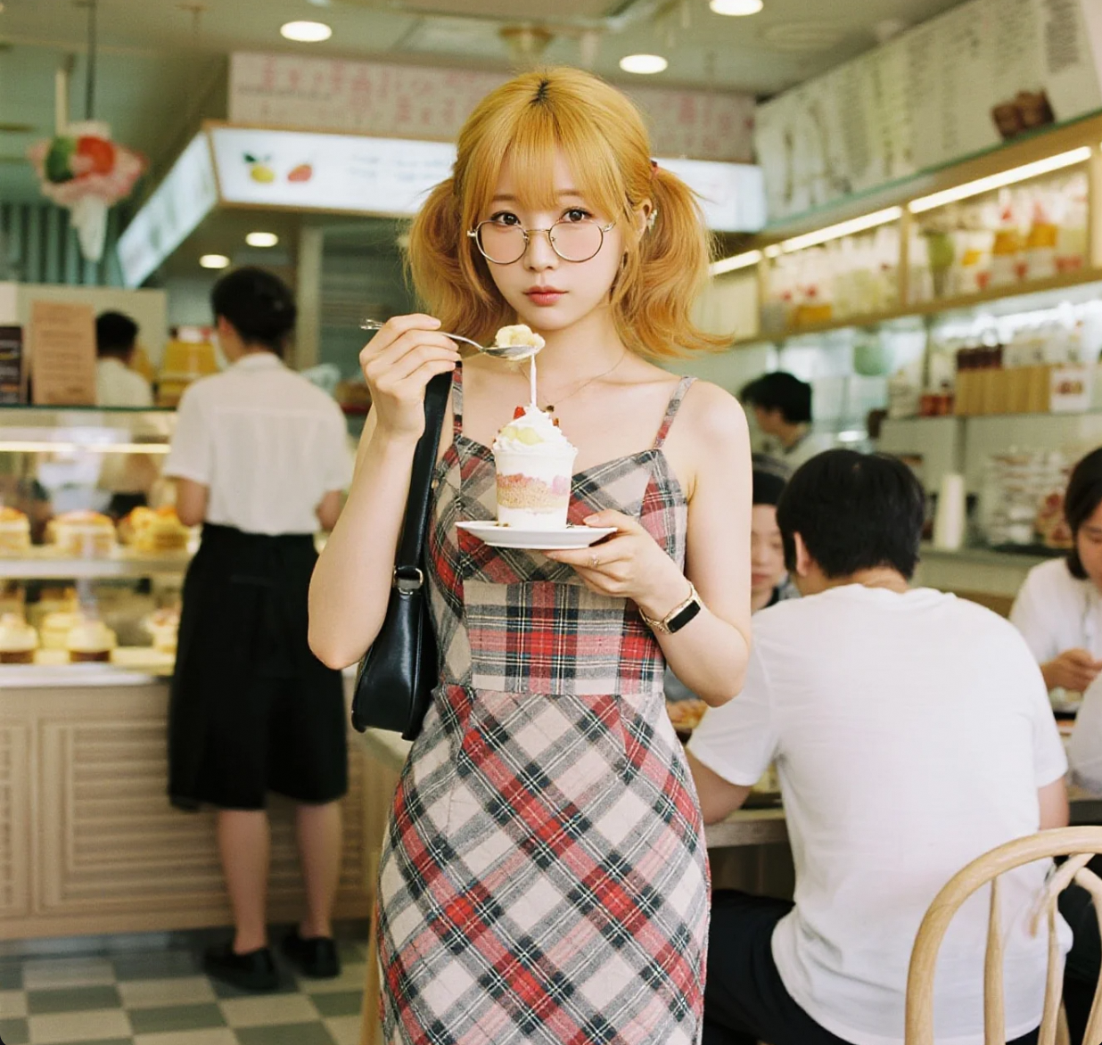 咬一口，心都化了：甜美女生小蛋糕的可口瞬间图集