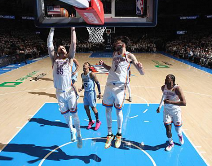 雷霆内线支柱哈尔滕施泰因 攻防两端价值凸显打爆灰熊内线