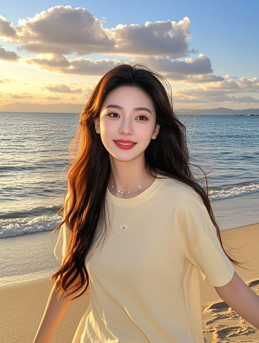 她的美，是阳光与海风的馈赠
