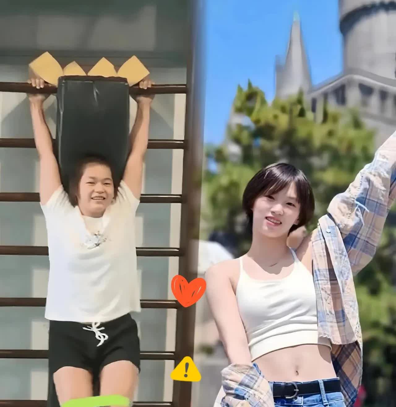 直到看了18岁的全红婵

胖了一圈的样子后，才知道

原来不是因为她太放