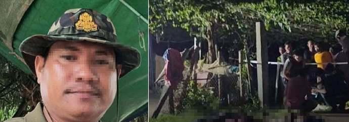 柬埔寨一军人为妻子出头枪杀3人！
9月20日，柬埔寨数名男女烤肉聚餐时，被一只狗
