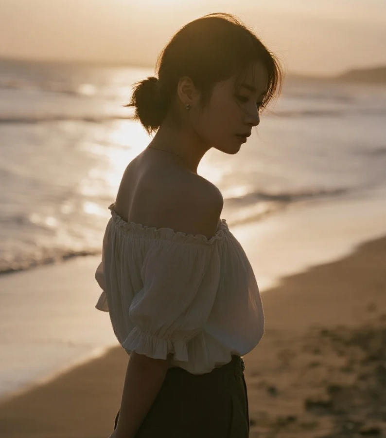 沙滩上的“小仙女”，美得不食人间烟火。