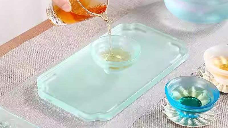 一方天青琉璃茶盘，静享古韵茶香时光