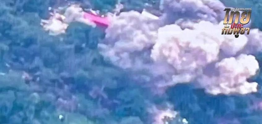 柬泰战争：泰国曝光F-16轰炸柬军事基地画面！
泰国方面曝光了泰国空军今天上午出