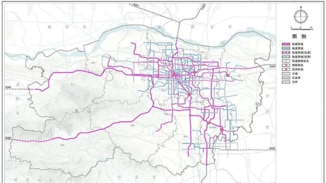 30条线路，1594km！郑州轨道交通线网规划公示