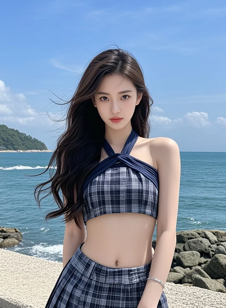 潮汐在她掌心褪鳞，每一片都刻着被遗忘的神谕