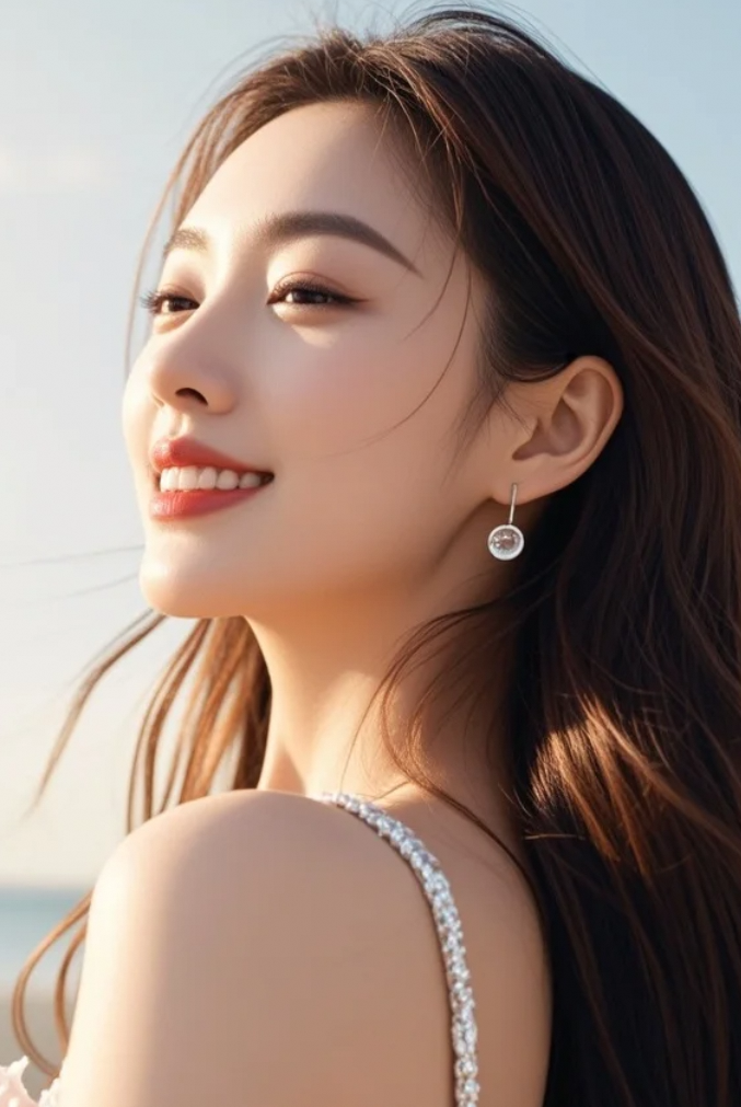 中国美女在明亮光线中的独特魅力