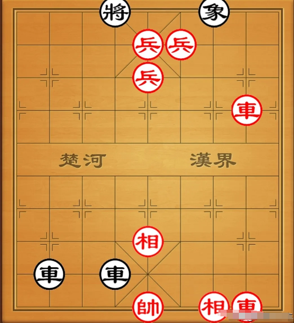 那红棋制胜的妙着，难以窥探，
破局之途，更如雾茫。

此局中，黑棋的双车威风凛凛