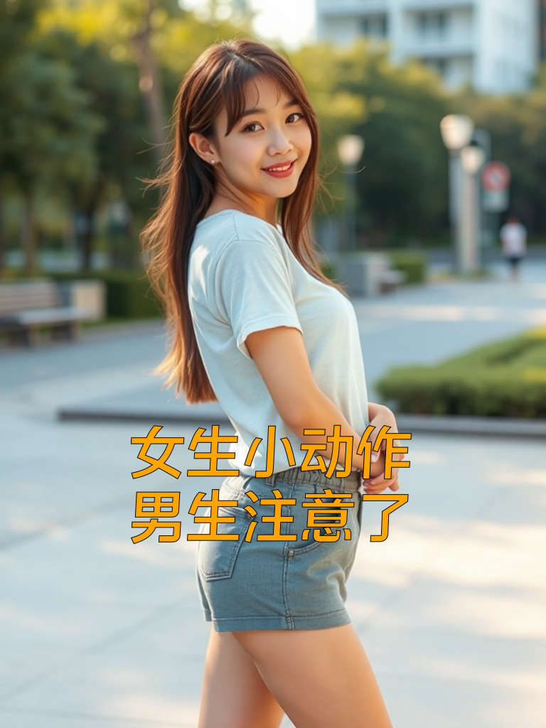 女生小动作，男生注意了