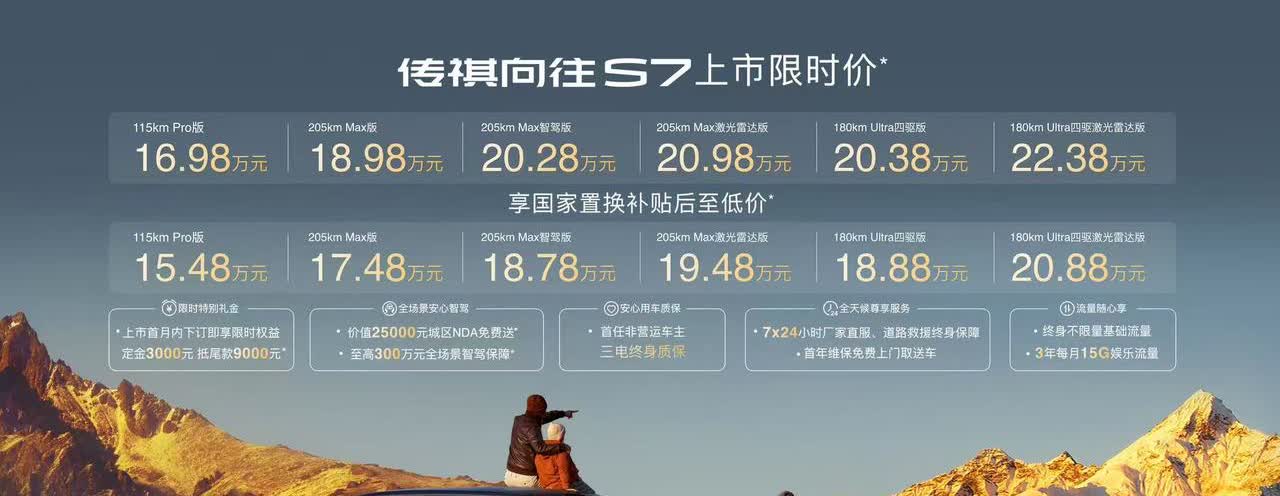 16.98~22.38万，这是广汽传祺S7的正式价格。现在新车上市要想有声量，那