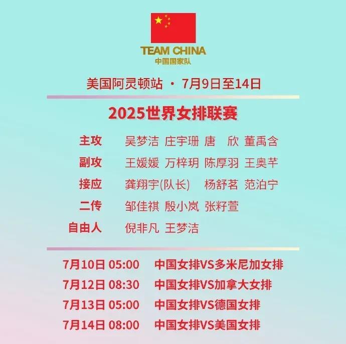 【女排世联赛美国站，马上开打】
这次说是为了锻炼，我觉得可以这么说了。
因为，看