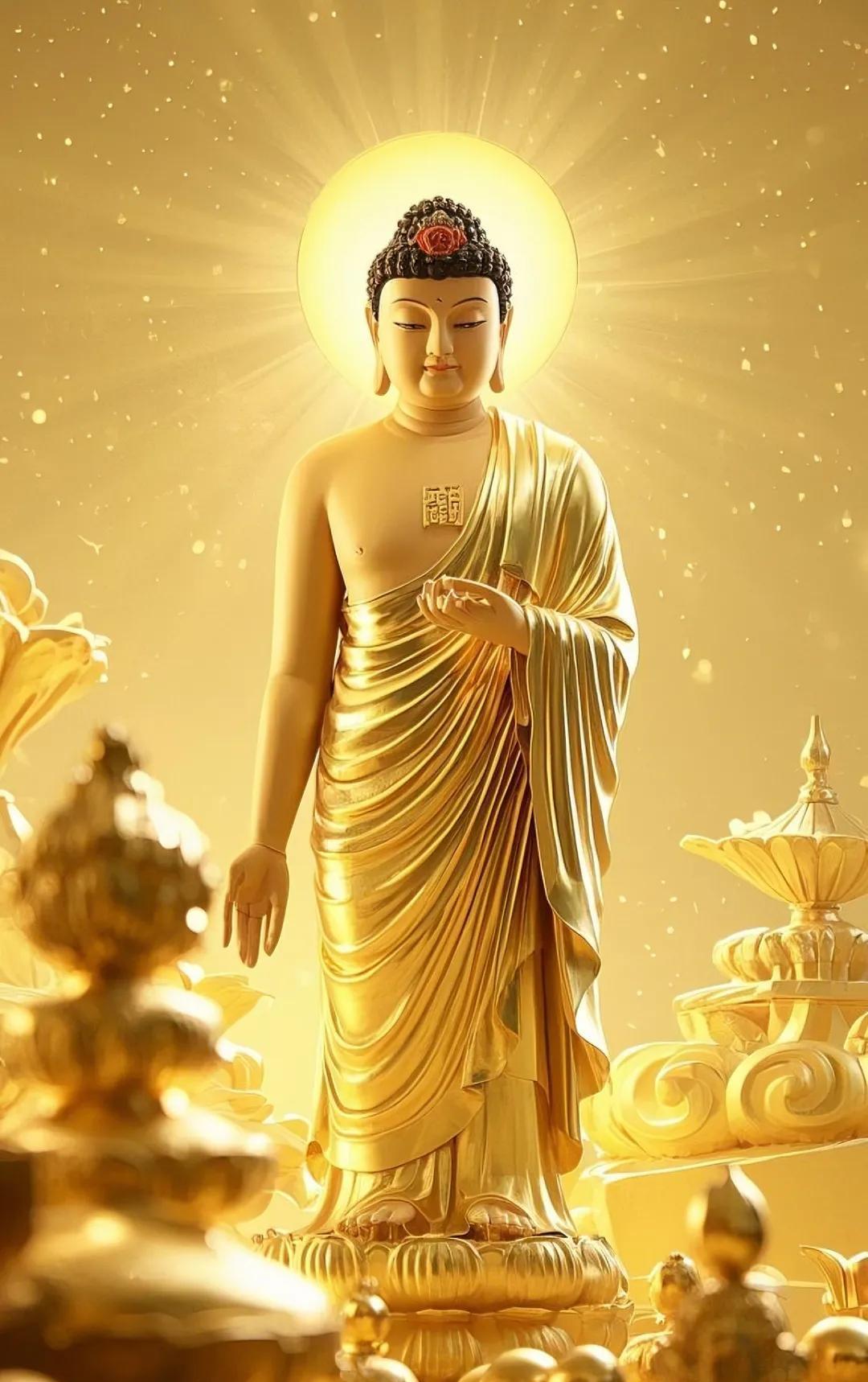 佛光普照，所有烦心事都会统统烟消云散，往后的日子顺顺利利！