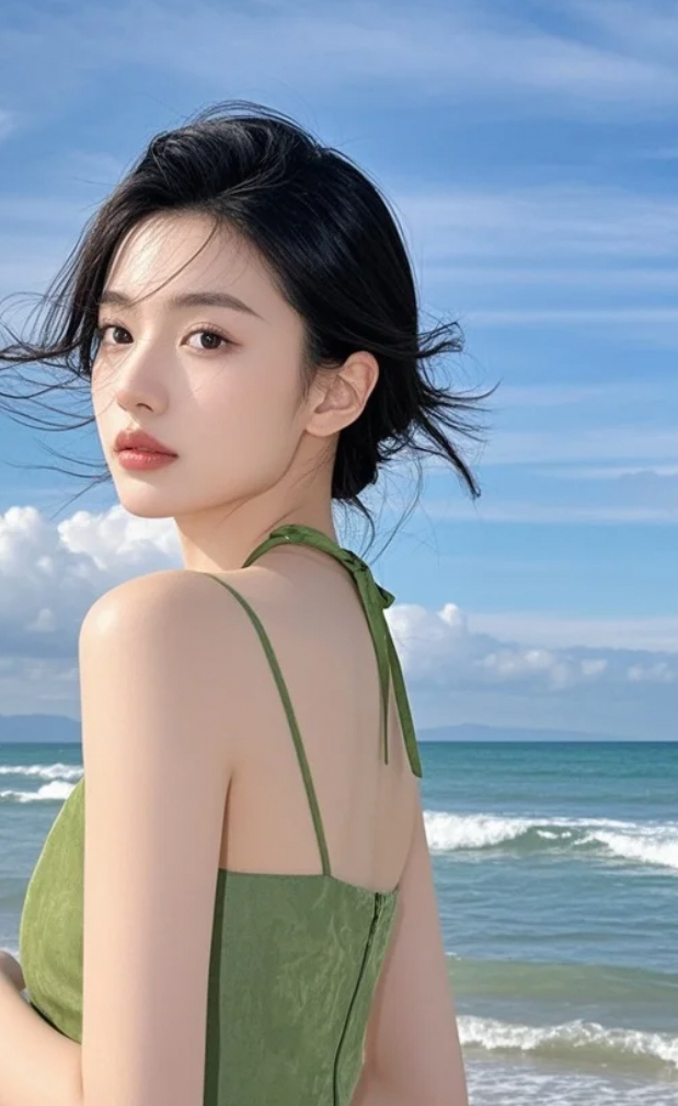 夏日海边风情，裙摆里的故事