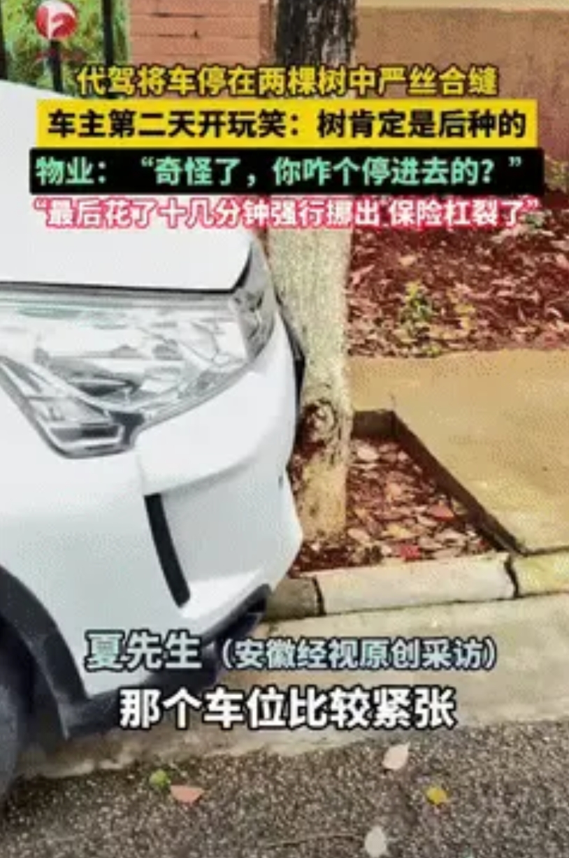 “花钱找罪受！”云南昆明，一男子喝完酒后，就花钱请了代驾，车被开到小区后，由于只