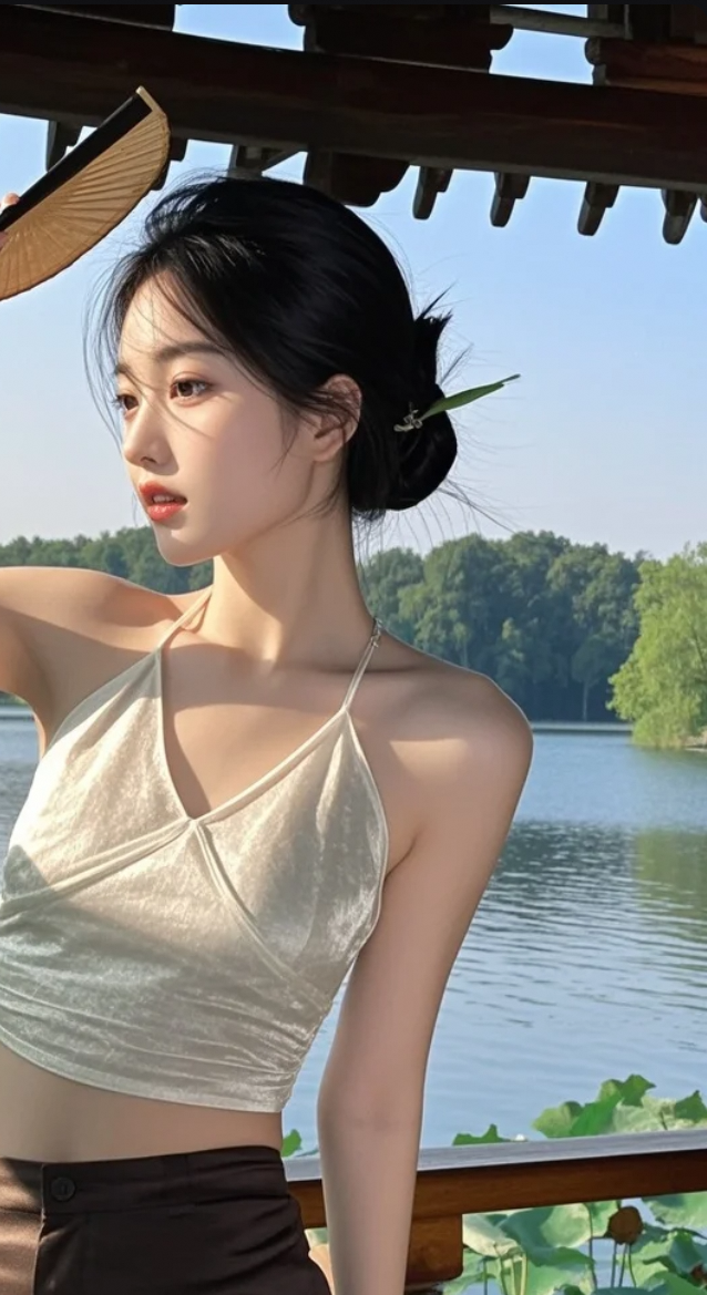 她在看湖，你却觉得她在等你开口