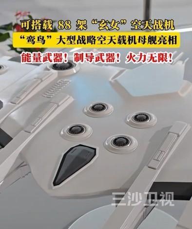 美：这是什么？
中：“鸾鸟”啊。
美：什么鸟能搭载88架“玄女”空天战机！明明是