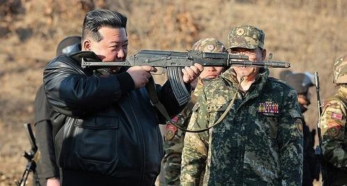 金正恩试射朝鲜特警88-1步枪