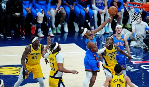 NBA总决赛这场G6太刺激了！步行者主场108:91大胜雷霆，把总比分扳成3 -