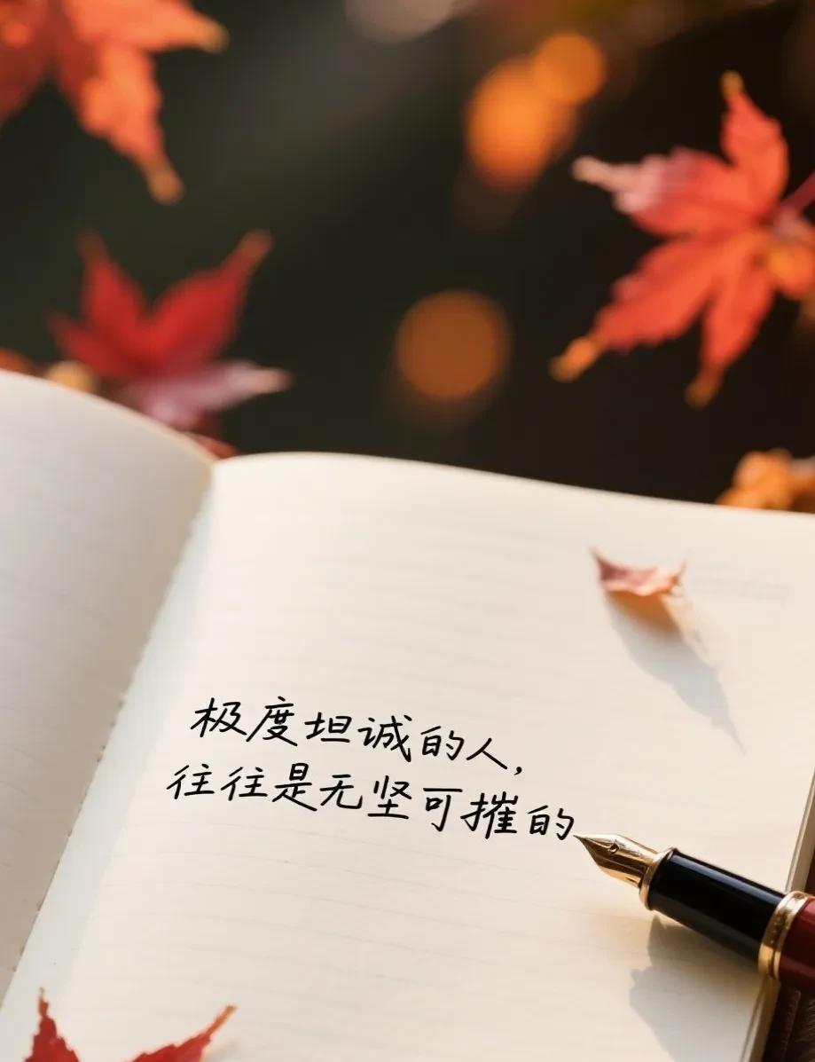 极度坦诚的人，往往百毒不侵  
洞察世间高手，发现一条隐秘法则，真正的强者，都奉