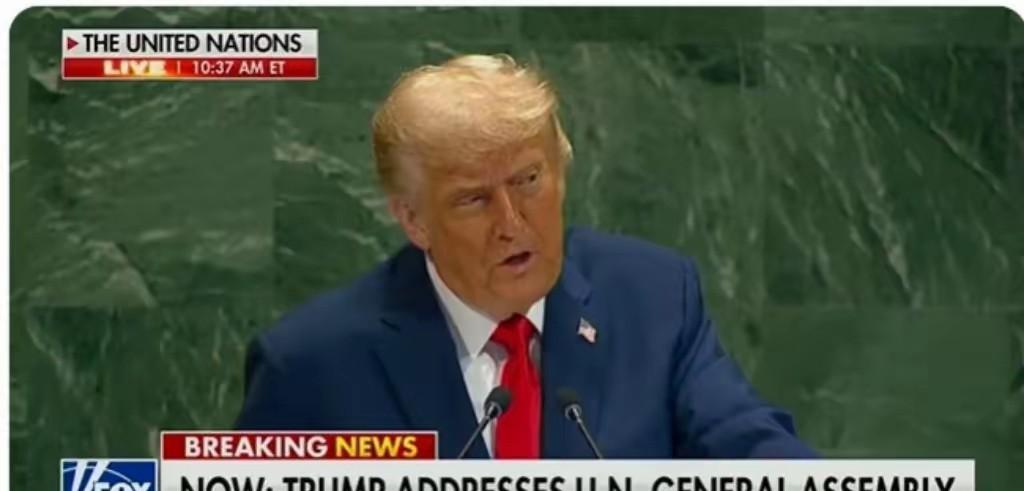 特朗普在登上联合国大会讲台时，从头到尾只是在表态他自己的思维：我就是干这个事的，