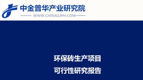 环保砖生产项目可行性研究报告