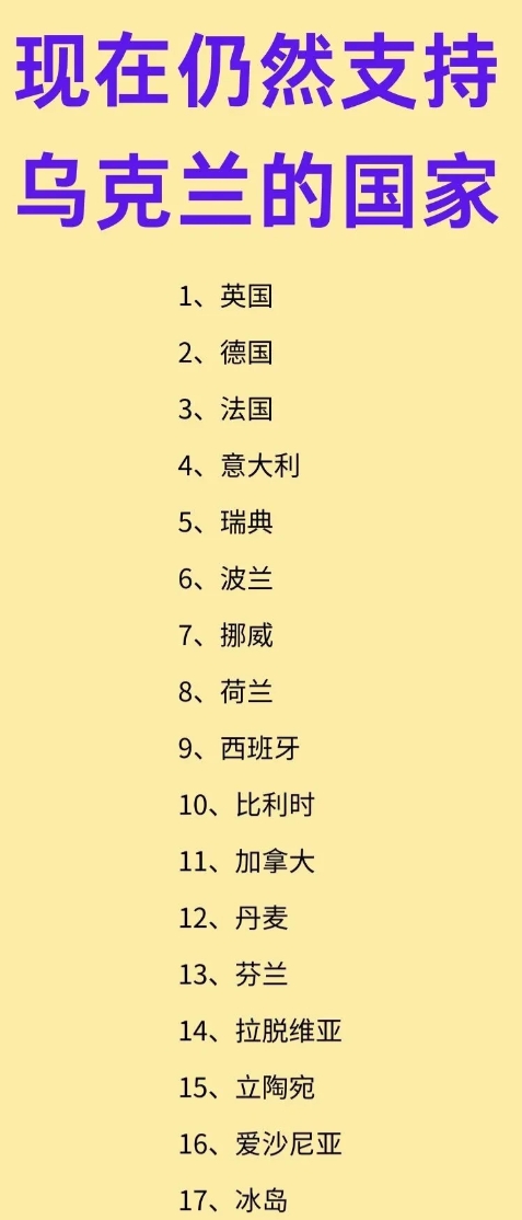 德    国：不听美国的；
英    国：不听美国的；
法    国：不听美国的