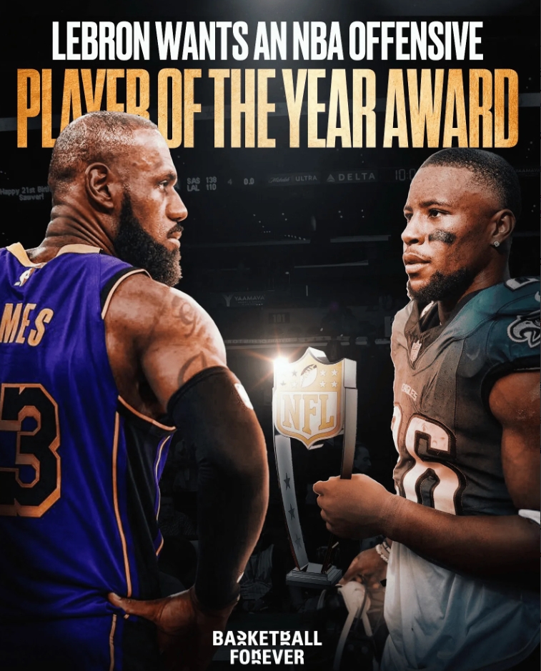 近日，湖人球员勒布朗-詹姆斯在最新一期的球场大脑中表示，NBA也应该设立一个类似