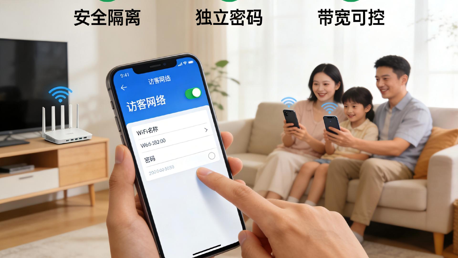路由器这样设置，亲友来访不泄露主密码