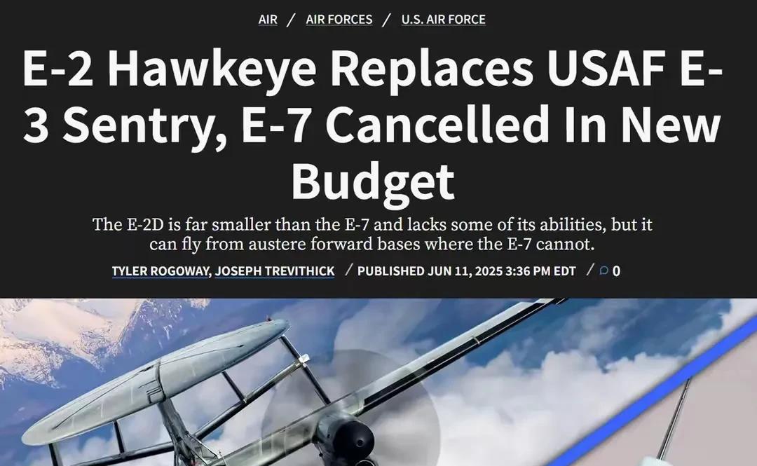 美国放弃24架E-7A，转而继续采购E-2D，这是要以次充好？
E-7A是为替代