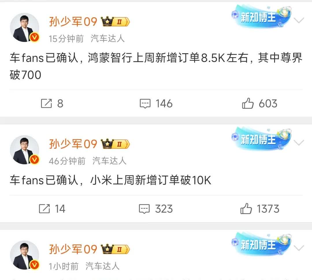 天又塌了，孙少军确认，小米汽车上周新增订单超一万[what][what]

