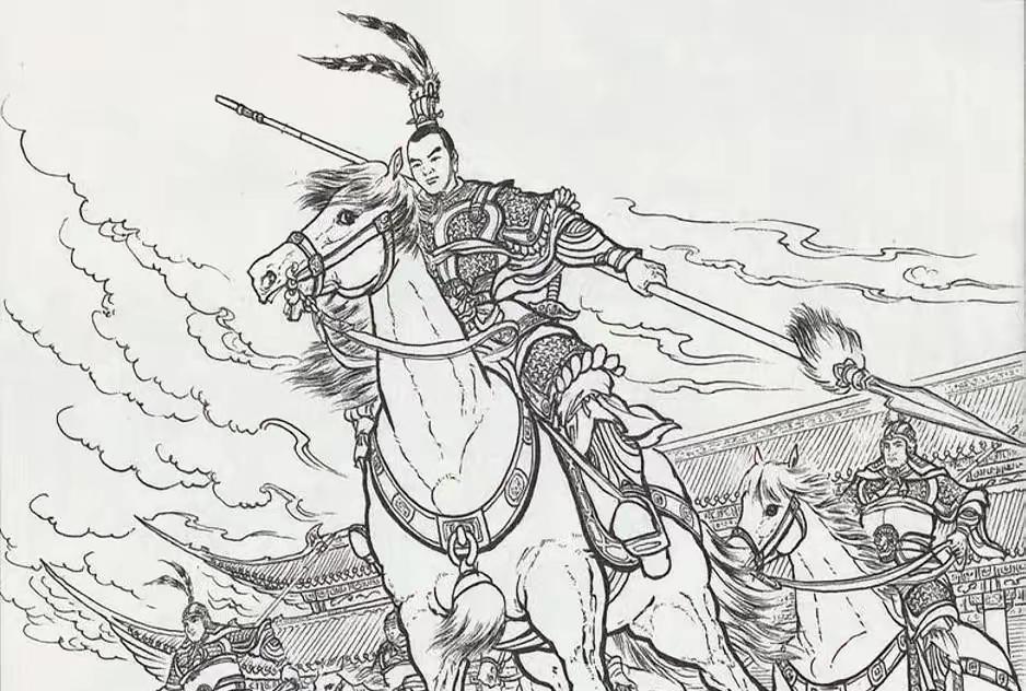 副元帅郁文带着全家反出扬子关，被大帅肖升、副帅花庆祥追上，双方对阵，互不相让。