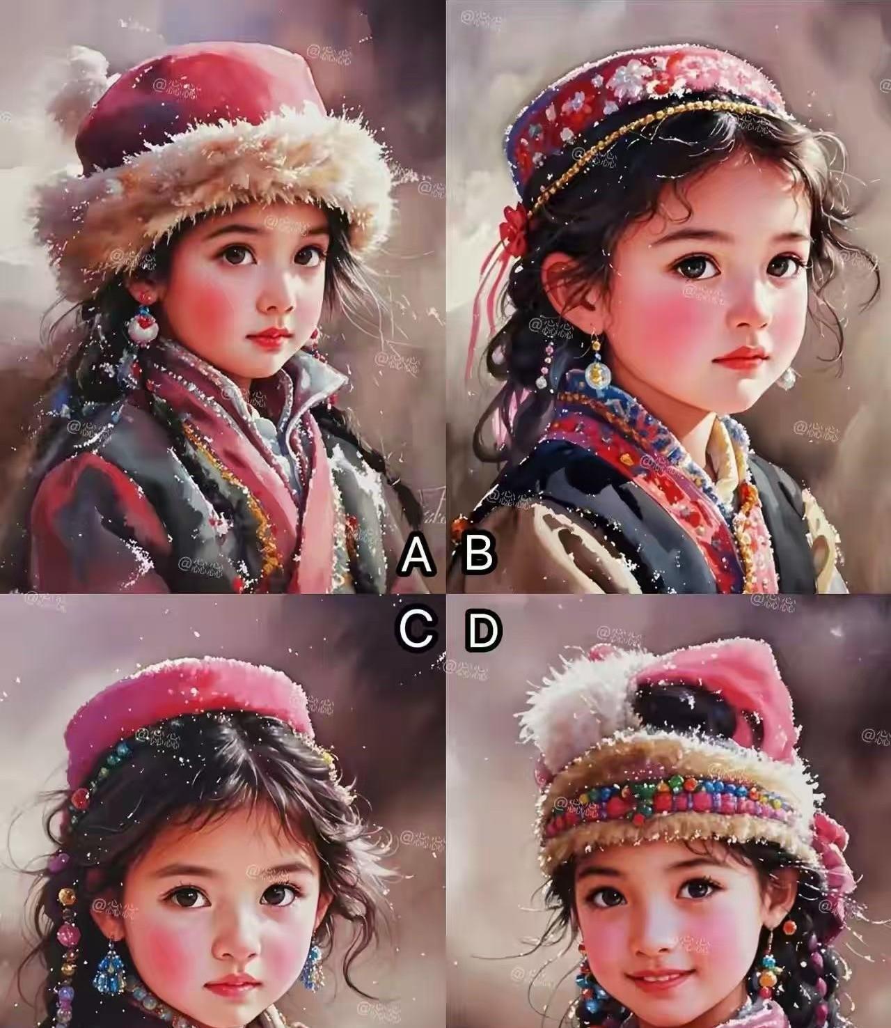 你与孩子在前世究竟是什么关系？
凭第一眼去选择一张图
你喜欢哪个女孩？
答案仅供