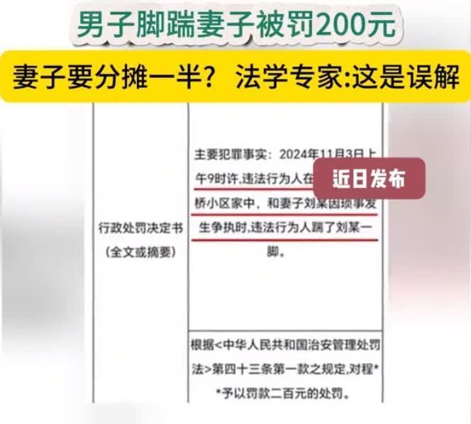 这顿打挨得太冤了！安徽芜湖，男子因为琐事和妻子发生争执后，没能控制住自己，踹了妻