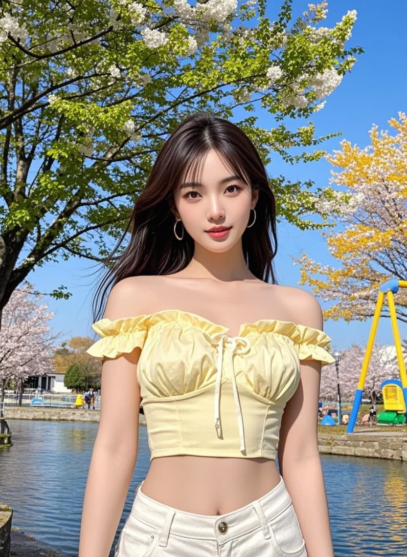 洛丽塔配水景，像是从画中走出的少女