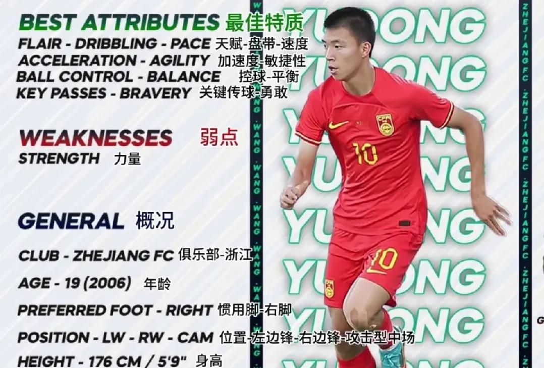 巴西球探网（Brazil Scout）发布浙江FC19岁球员王钰栋的介绍视频！这