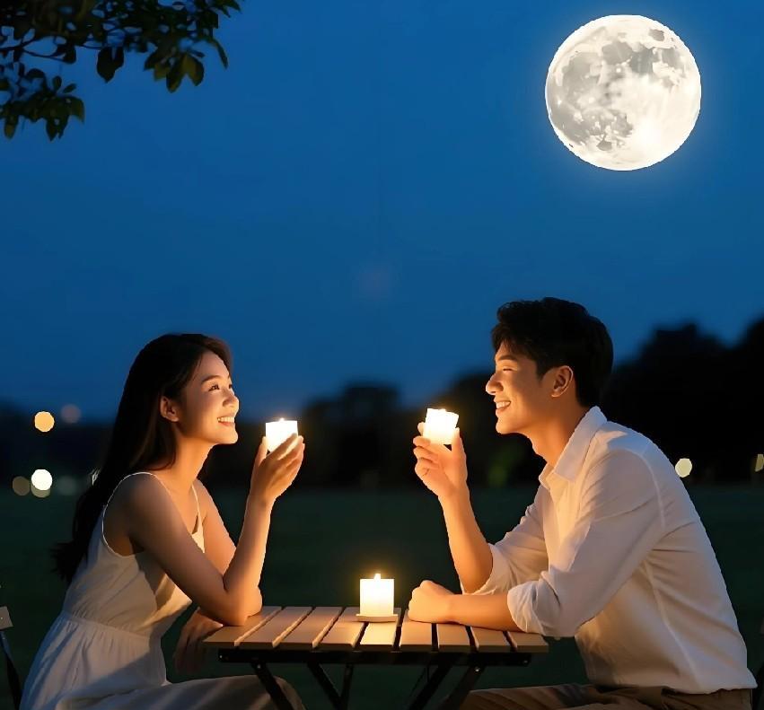 又是一年月圆时。
去年的月亮，是不是也像今天这样，亮得有点晃眼？
我记不清了，只
