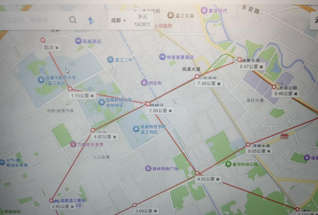 成都地铁17号线自制规划图
线路名称：成都地铁17号线
起止点：成都中医药大学-