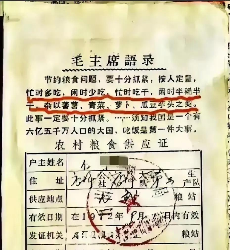 伟大的毛主席的指示，从而让农村老百姓度过了饥荒，过上了幸福生活！
中华上下500