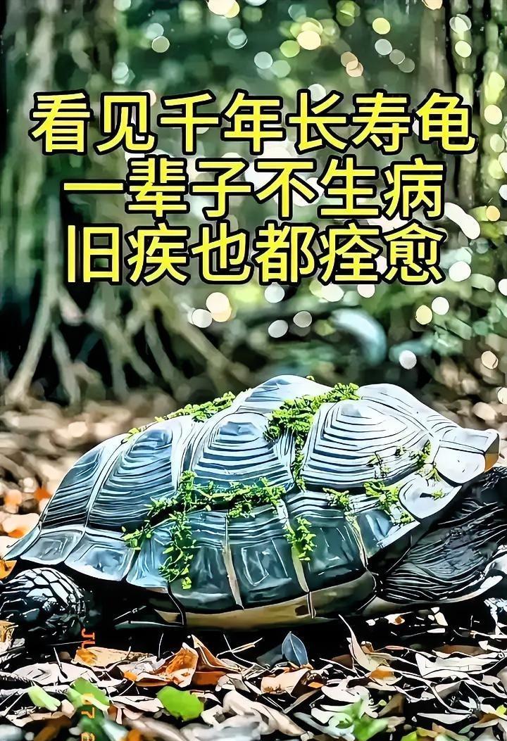 刷到这只千年老龟的都是幸运儿！老辈人常说，龟是长寿健康的吉祥物，刷到它就像白得了