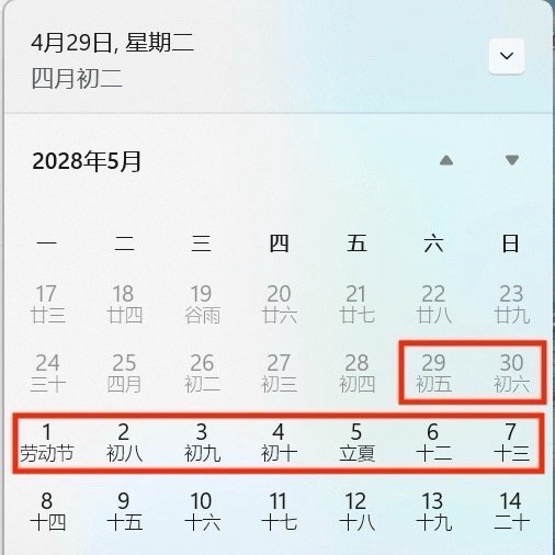 28年五一真能连休9天吗