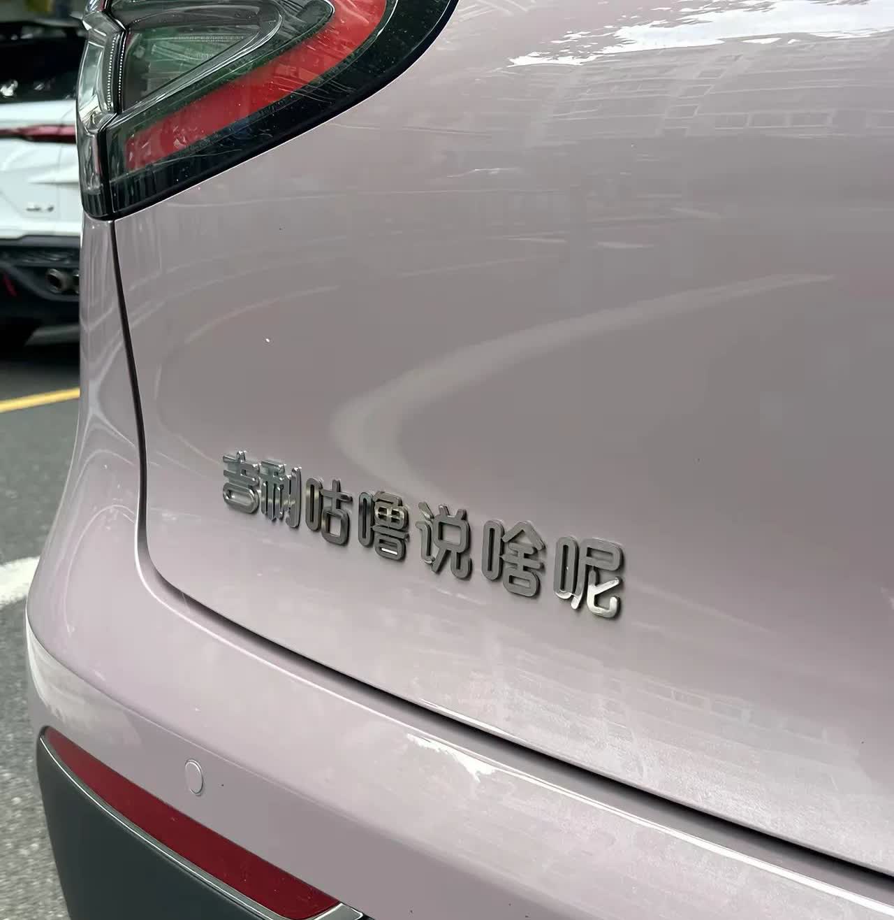 很明显，开这辆吉利星愿的车主很有幽默感。