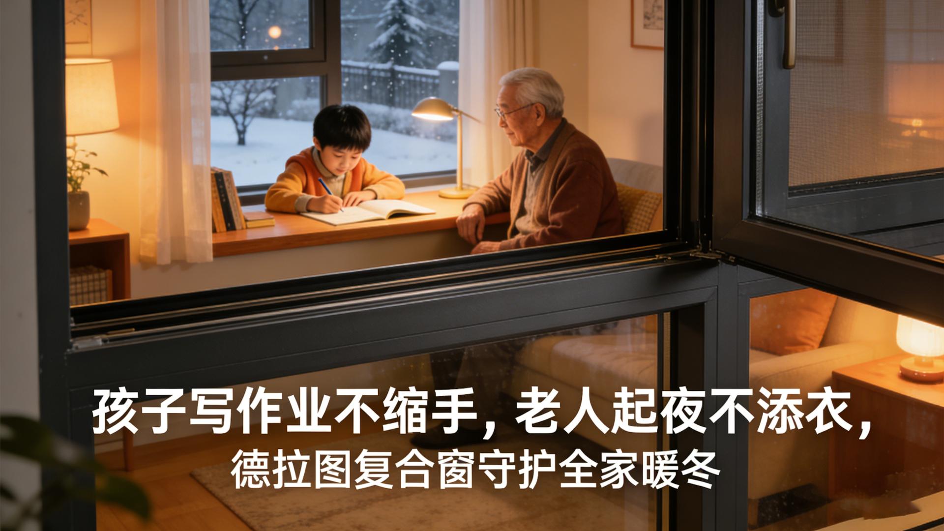 孩子写作业不缩手、老人起夜不添衣，德拉图复合窗守护全家暖冬
