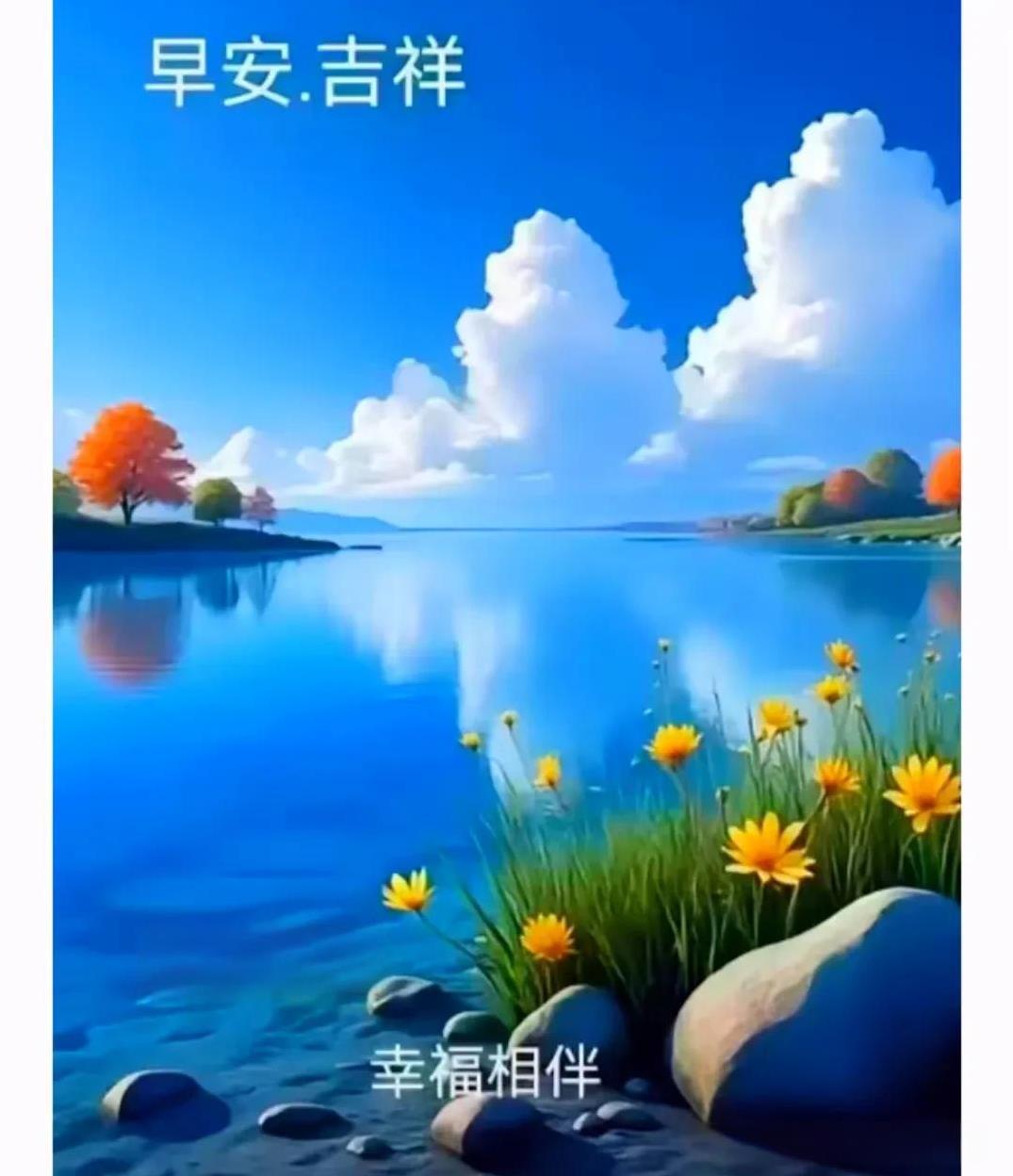 #上联：蓝天映大地，下联请您#阳光暖人间。