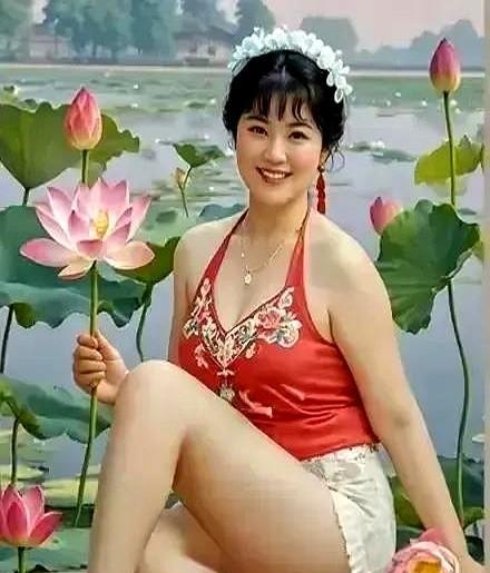 像这么漂亮的女人是中看又中用！
干活绝对不输男人！
上次见她单手扛着两袋化肥往地