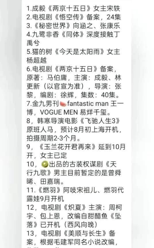 惊爆！多部影视大瓜来袭，速戳！