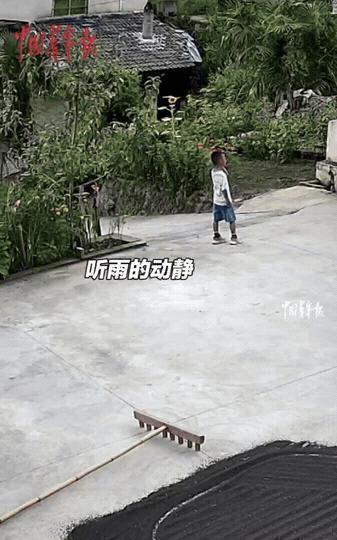 “彻底解释不清了！”贵州，一个6岁小男孩在自家院子里溜达，突然他对奶奶说马上要下