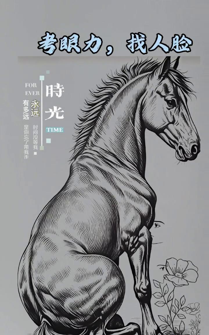考眼力，找人脸。
这幅图里有三张人脸很难找的，尤其第三张大部分人都找不到。我看了