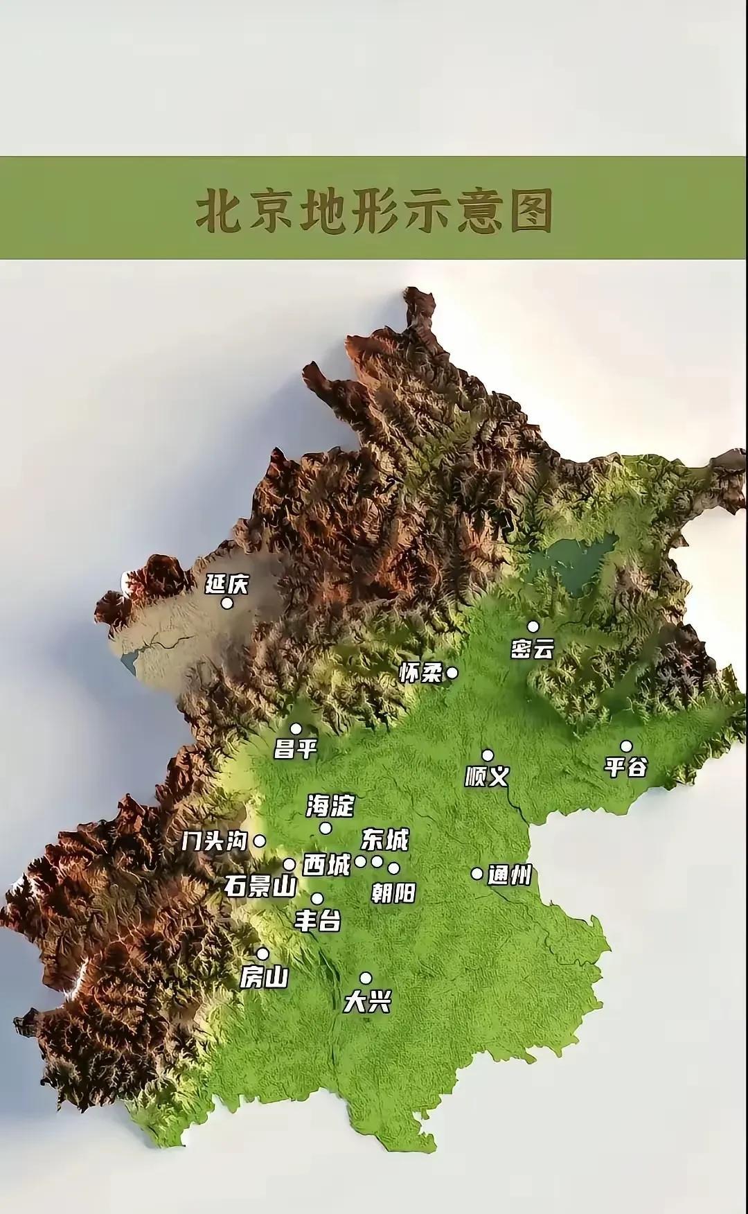 成都和北京最相似的不是六环和七环路，而是两个城市在西部和北部都有山区。
北京的山
