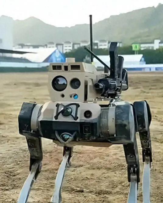 2025年珠海航展的场馆里，几只四足机器突然动了起来。它们迈着协调的步伐穿过模拟
